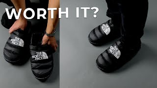 Perfect Slippers for the TRASH The North Face Nuptse Mules [upl. by Ela]