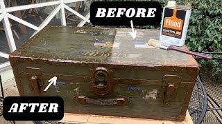 Antique Trunk Restoration wPenetrol [upl. by Eikcaj54]