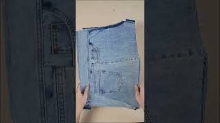 REMAKE OLD JEANS TO BAG sewing diy handmade upcycling [upl. by Anan]