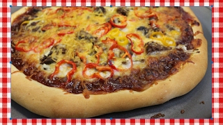 Texas Style BBQ Brisket Pizza  Tasty Pizza Recipe  Budget Friendly Bulk Cooking  Noreen beef [upl. by Eetak]