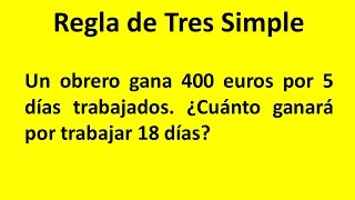 Regla de Tres Simple Ejercicio 1 [upl. by Asek260]