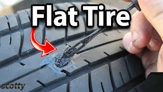 How to Fix a Flat Tire Tire Plug Kit [upl. by Berkie]