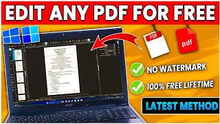 How to Edit Any PDF File on PCLaptop Windows 2024 For Free  Free PDF Editor🤯PDF Editing For Free💻 [upl. by Zondra]