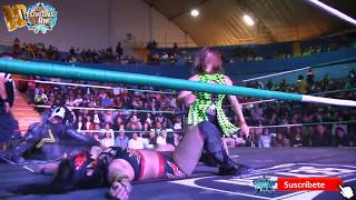 Diosa Quetzal y Torito Negro vs Lady Flamer y Ovett Jr en The Crash en Tlaxcala [upl. by Ettenav]