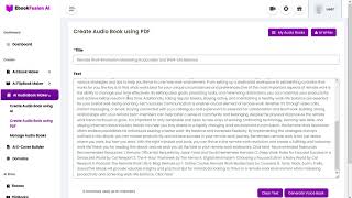 How To Create Audiobook From PDF in Ebook Fusion AI [upl. by Ahse]