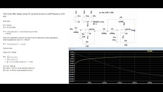 LTspice tutorial 16 Third order high pass filter design example and simulation using LTspice [upl. by Kelton]