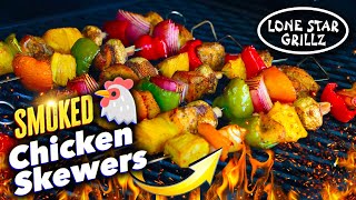 How to make the best Marinated amp Smoked Chicken Kabob Skewers on a Pellet Grill [upl. by Idac689]