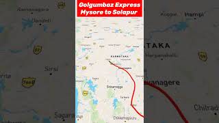 Golgumbaz Express🚉 Mysore to Solapur via bijapur railway hubli bangalore [upl. by Koerlin]