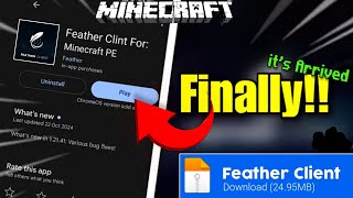 Download Feather Client for Minecraft PE 🔥  Feather Client Download [upl. by Adnirol]