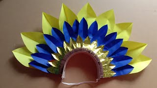 DIY PAPER SUNFLOWER HEADDRESS [upl. by Bennett]