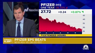 Pfizer beats earnings estimates as declining Covid business performs better than expected [upl. by Shuler502]