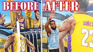 RePainting amp Fixing Lebron James SABOTAGED Art Mural In Los Angeles [upl. by Zoltai]