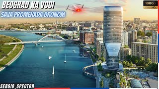 Beograd na vodi  Sava Promenada dronom Savski most dron video belgrade [upl. by Cohligan]