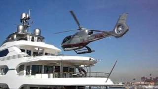 ATTESSA YACHT  HELICOPTER LANDING [upl. by Buck]