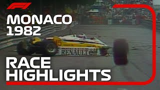 1982 Monaco Grand Prix Race Highlights  DHL F1 Classics [upl. by Nuarb]