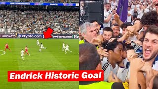 Real Madrid Fans Reactions to Endrick Wonder Goal vs Vfb Stuttgart [upl. by Rosa]