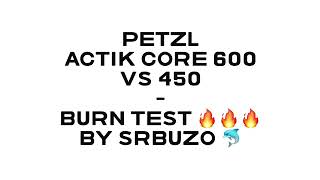 Petzl Actik Core 600 VS 450 burn test with AAA battery [upl. by Dibbrun]