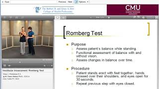 Vestibular Assessment Romberg Test [upl. by Anirrak287]