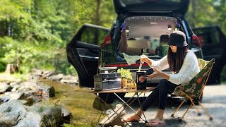 SOLO Car Camping  NO BUILD COZY RELAXING COOK amp SLEEP SYSTEM [upl. by Sabir]