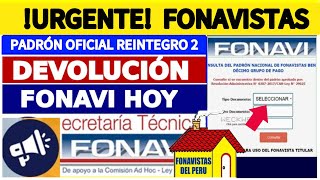 FONAVI REINTEGRO 2 AGOSTO PADRÓN OFICIAL DE BENEFICIARIOS CONSULTA AQUÍ FONAVISTA5 ONP [upl. by Agnizn]