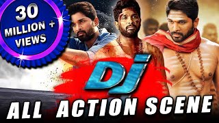 DJ All Back To Back Action Scenes Hindi Dubbed  Allu Arjun Pooja Hegde Rao Ramesh [upl. by Artemas146]