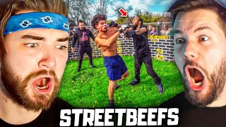 KingWoolz Reacts to CRAZY STREETBEEF FIGHTS w Mike INSANE [upl. by Sekofski532]