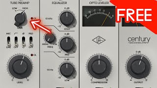 FREE UAD PLUGIN Century Tube Channel Strip VST AU AAX Tube Preamp EQ amp Compression  Limited Time [upl. by Aniar196]