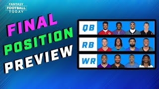 Position Preview CHEAT SHEET QBs RBs WRs amp TEs 2024 Sleeper Picks Breakouts amp Busts [upl. by Asiak]