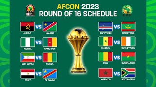 Africa Cup Of Nations 2024 Round 16 Match Schedule amp Full Fxtures  AFCON 2024 [upl. by Irdua]