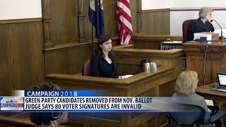 Judge rules Green Party candidates cant appear on November ballot [upl. by Havens438]