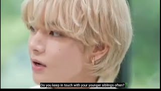 Eng sub BTS V about his younger siblings [upl. by Philps]