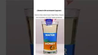 Density of different liquid experiment viralshort science shorts ytshorts yt [upl. by Yssirc850]