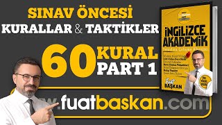 İNGİLİZCE SINAVLAR İÇİN 60 ALTIN KURAL PART 1 [upl. by Sydalg]