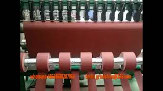 Abrasive cloth slitting machinesandpaper belt making machine [upl. by Adelice]