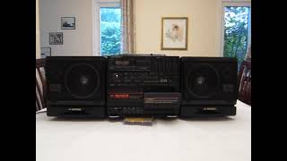 SHARP GXCD60H BOOMBOX  TEST  CASSETTE DECKS [upl. by Atiuqer]