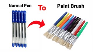 How to make paint brush at homeDIY homemade paint brushpainting colour brushpaint brush making [upl. by Suirad]