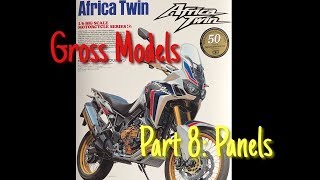 Tamiya 16 CRF1000L Africa Twin motorcycle build Part 8 Panels [upl. by Wally403]