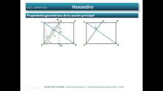 Poliedros regulares Hexaedro Sección principal [upl. by Ognimod]