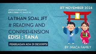 LATIHAN SOAL JFT SOAL DOKKAI tana [upl. by Mccreery]