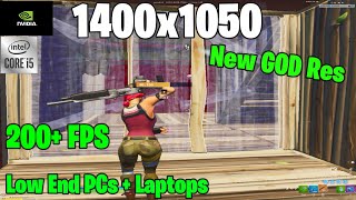 The New quotGODquot Stretched Resolution 1400x1050 Fortnite Season 8 FPS Boost Less Delay amp Low End PCs [upl. by Mossberg]