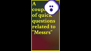 It is pronounced Messers derived from the French plural messieurs while Mr comes from  shorts [upl. by Yetta]