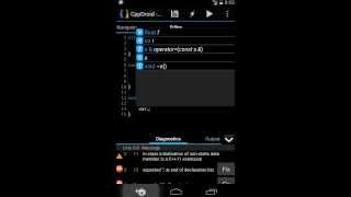 CppDroid overview  CC IDE amp compiler for Android [upl. by Aymahs271]