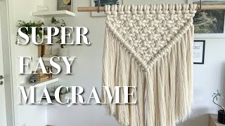 Super EASY MACRAME wall hanging ideal for beginners [upl. by Akkina]