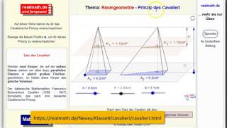 Das Prinzip des Cavalieri [upl. by Notsnorb55]