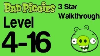 Bad Piggies 416 Flight in the Night Level 416 3 Star Walkthrough  WikiGameGuides [upl. by Zennas667]