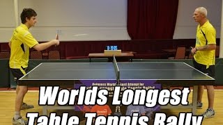 Worlds Longest Table Tennis Rally [upl. by Lucilia]