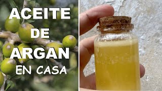 Como Hacer ACEITE de ARGAN virgen CASERO [upl. by Angelika]