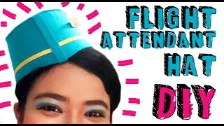 DIY Flight Attendant Hat  Cara Membuat Topi Pramugari [upl. by Boylan]