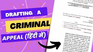 How To Draft A Criminal Appeal with Bail Application In High Court  format of appeal 2022 [upl. by Sualocin]