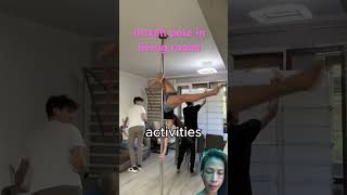 💃👯‍♀️Install the pole for dance in your living room poledance funny ignore [upl. by Nnasor]